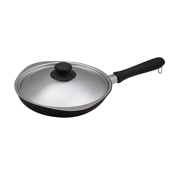 YANAGI SORI Magma plate iron frying pan 25cm IH OK with Lid Made in Japan Ne JP