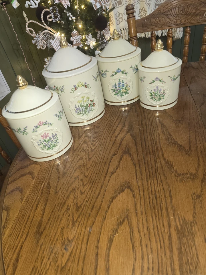 Juego de 4 BIDONES de jardín de especias Lennox años 90 Foto 2 de 3