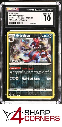 2020 POKEMON DARKNESS ABLAZE ""THANK YOU"" PROMO #110/189 HYDREIGON CGC 10
