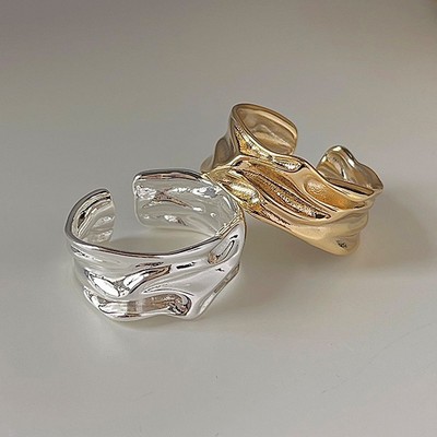 Legierungsring mit verstellbarer Größe und schicker Textur perfekt für Modeli