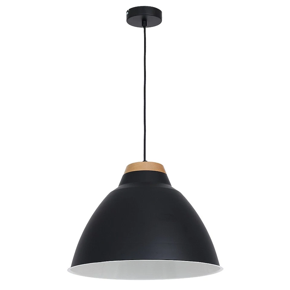 Stilvolle moderne Pendelleuchte E27 Ø40cm Schwarz Decke Lampe Hängeleuchte innen - Bild 1 von 1