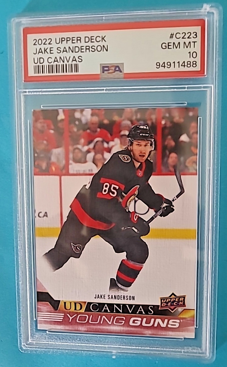 2022-23 Jake Sanderson Upper Deck Young Guns CANVAS C223 Rookie RC PSA 10 GEM MT