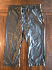 Old Navy Womens Size 16 Vegan Leather Pants Black Mid Rise Ankle Straight Leg