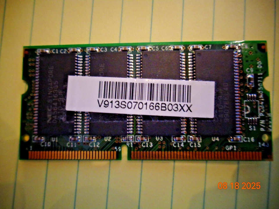 Compaq Presario Ram Memory 32MB 293727-001 PCB41M050711 - Image 2 of 2
