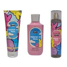 Bath Body Works Peepin' It Real PEEPS Body Wash Gel 10 oz Cream 8 oz Mist