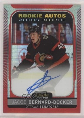 2021 O-Pee-Chee Platinum Rookie Red Prism 24/60 Jacob Bernard-Docker Auto RC u0h