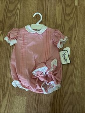 Nanette Baby Vintage Bloomers With Booties Two Piece Red White Stripe 9 Months