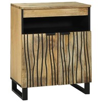 Sideboard Aus Massivem Mangoholz In Braun 60X33X75 Cm Im Wohnzimmer
