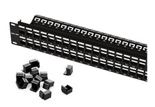 iwillink Blank 48-Port Keystone Patch Panel, 2U 19'' Rackmount/Wallmount