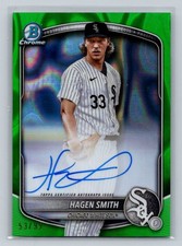 2024 Bowman Hagen Smith Chrome Prospect Autographs Green Lava Refractor #/99