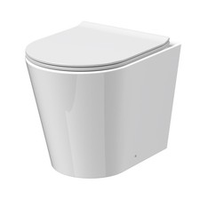 Synergy Allium Round Rimless Back to Wall Toilet Pan & Soft Close Sandwich Seat