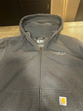Carhartt Rain Defender Full Zip Loose Fit Fleece Hoodie Gray Men's L
