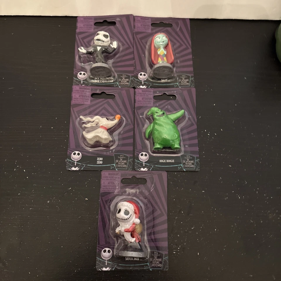 Disney 30 Aniversario Pesadilla Antes de Navidad Figura Set De 5 NUEVO Completo Foto 2 de 4