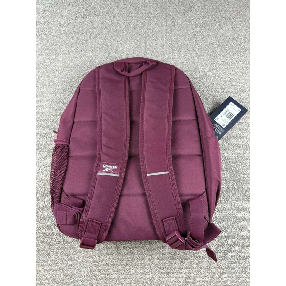 锐步背包男式紫色 Jaylen 20L 多口袋拉链标志旅行学校灯 — 第 2/4 张图片