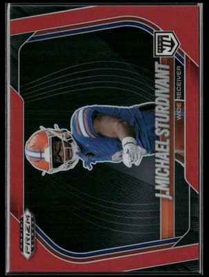 2025 Panini Prizm Black #184 J. Michael Sturdivant Prizms Red #/299