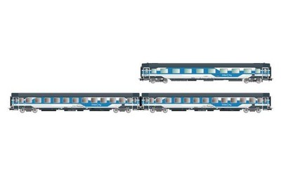 Rivarossi 3-tlg. Set, 1 x Gran Confort-Wagen + 2 x Z1,Ep. VI FS