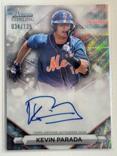 2023 Bowman Sterling Autograph Wave Refractor #PA-KP Kevin Parada Auto /125 Mets