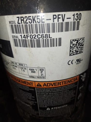 Copeland 2-2.5 Ton Scroll Compressor ZR25K5E-PFV-130 R-22 208-230V used (S8T5)