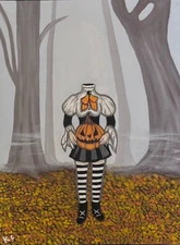 9x12'' Original Painting, Gothic Artwork, Alternative Home Decor