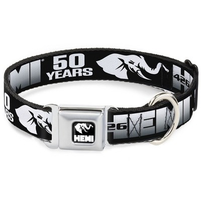 Dog Collar HEB-HEMI Elephant Logo Full Color Black/White HEMI 426/El (US IMPORT)