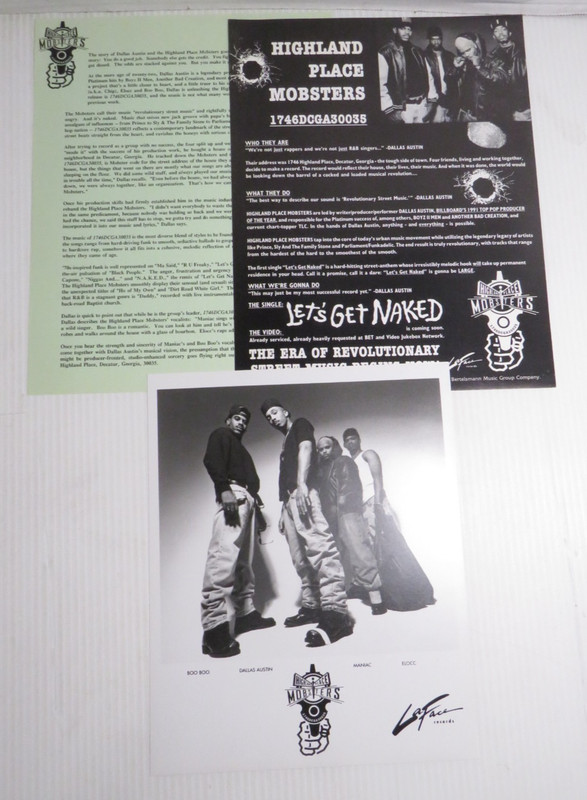 Highland Place Mobsters LaFace Records Promo Press Kit 8x10 Rap Hip Hop