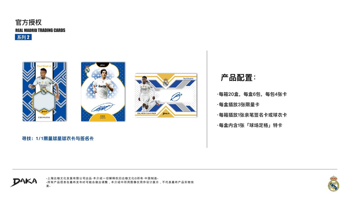 2025-26 DAKA Real Madrid Team Box TOP AUDIENCE Soccer Star Cards