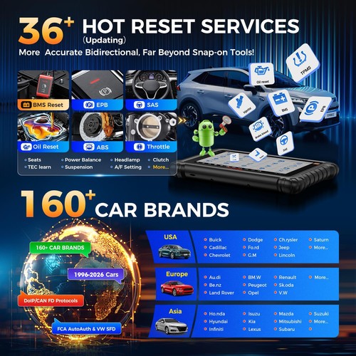 Autel MaxiSys MK906 PRO2-TS voiture OBD2 appareil de diagnostic scanner ECU codage TPMS RDKS - Photo 8/15