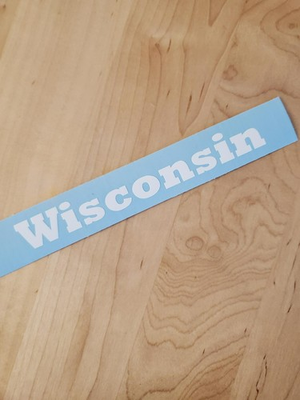 #ad Wisconsin WI decals stickers vinyl 2 pair gloss WHITE 24quot; FAST USA $42.22