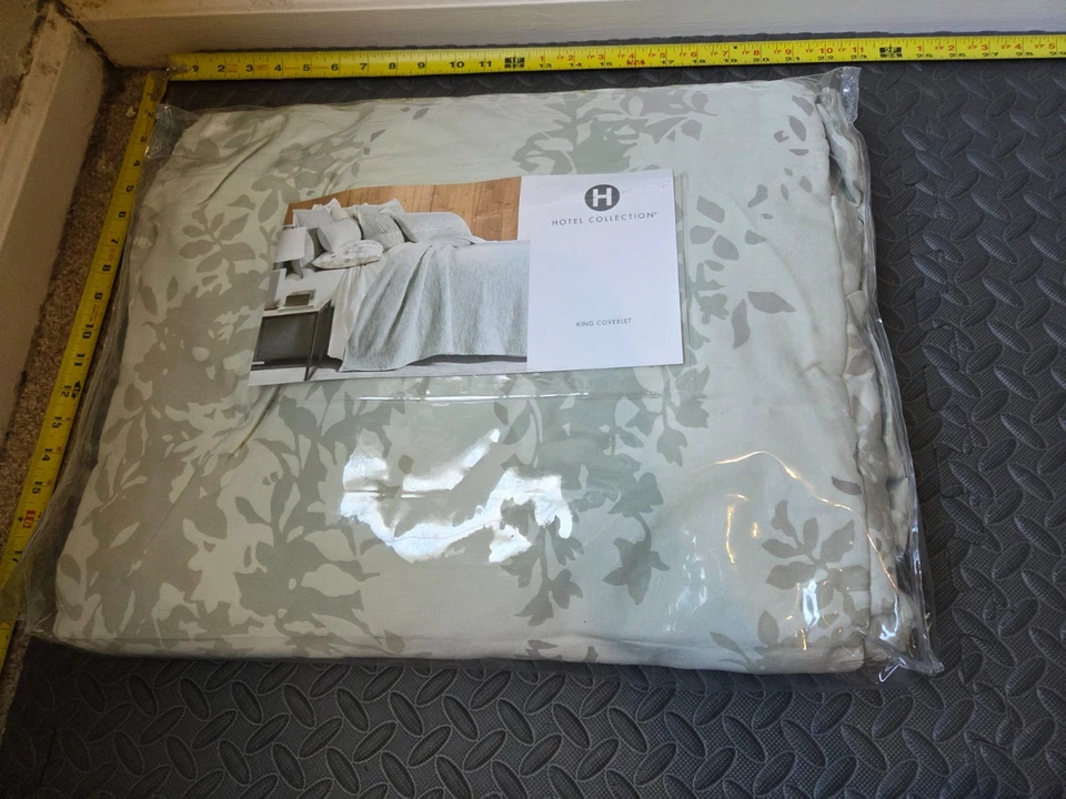 Hotel Collection KING Coverlet Seaglass NWT #S142 - Image 3 of 3