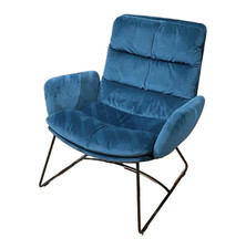 KFF Sessel Arva Lounge Stoff Seven Petrol 56 Struktur Schwarz