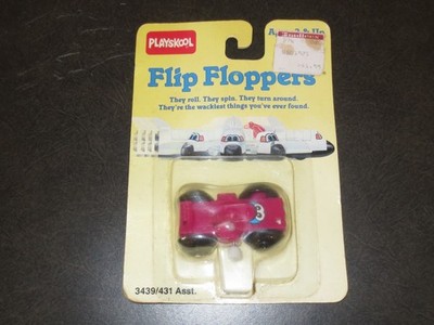 VINTAGE 1989 PLAYSKOOL FLIP FLOPPERS 'RACE CAR' - MINT ON SEALED CARD - HTF