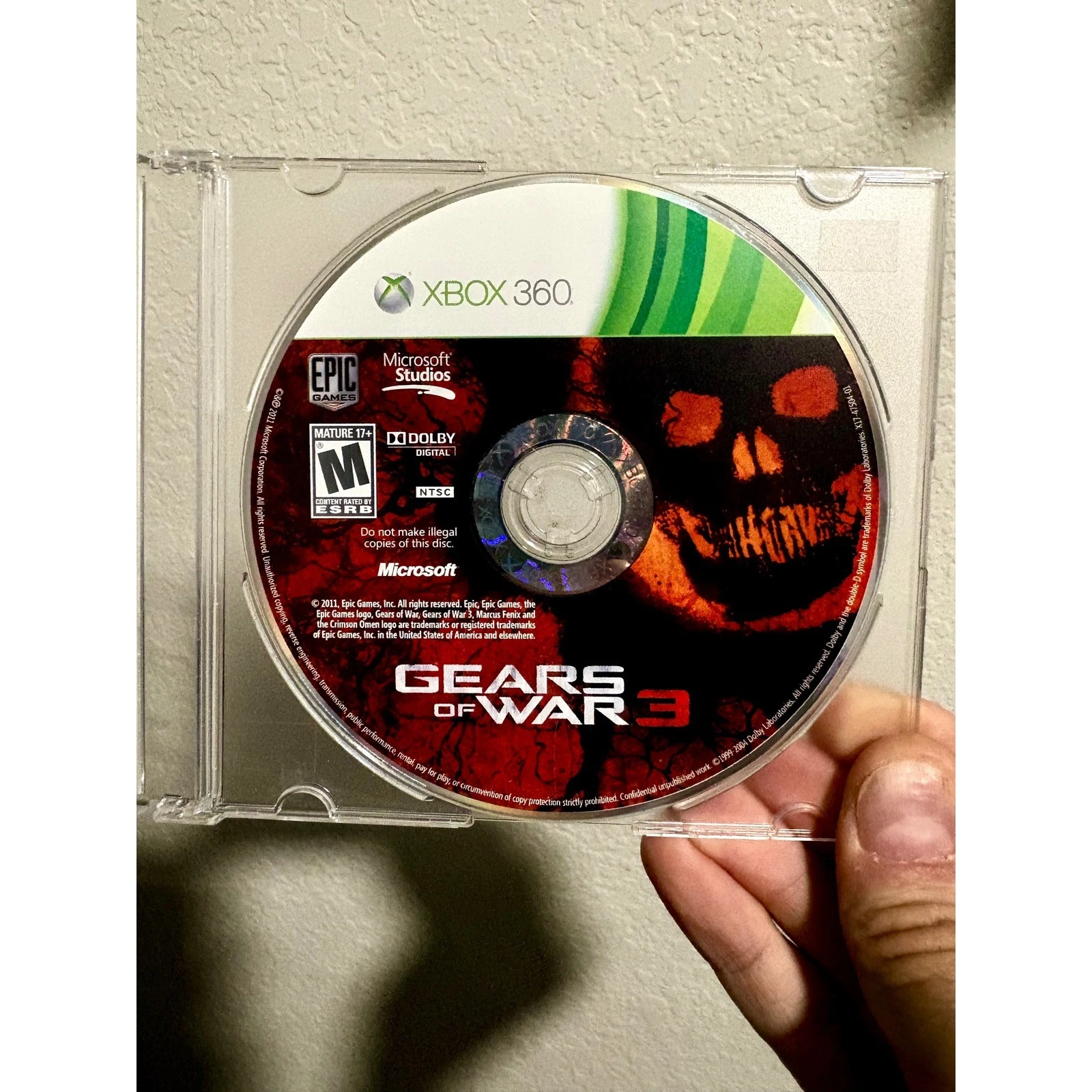 Gears of War 3 Xbox 360 Shooter Game Disc Only Untested