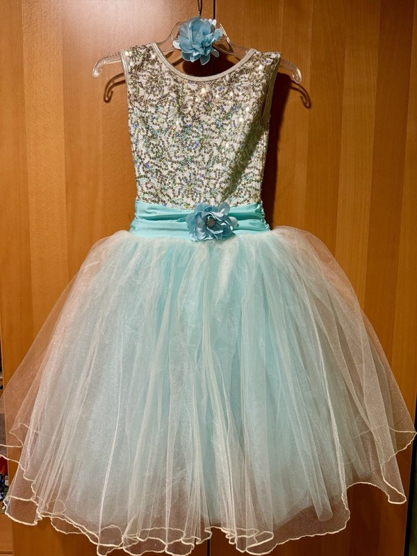 A Wish Come True Ballet Tutu Costume Clair de Lune Child Large Mint Aqua 18063