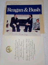 Ronald Reagan 1981 Inauguration Invitation, Signed Photo, Reagan & Bush Campaign