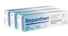 Image of Bepanthen Diaper Nappy Rash Treatment Ointment 100g Pack of 3 Cream