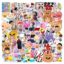 50pcs Stray Kids Stickres for Teens Korean Singer 2-3 in, Black