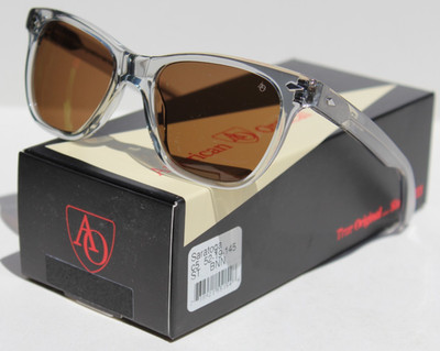 AMERICAN OPTICAL Saratoga Sunglasses Gray Crystal/Brown ST BNN NEW