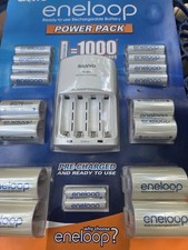 Sanyo Eneloop Power Pack Rechargeable Batteries Charger Set Nip