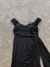 Brand New Elegant Black Off-Shoulder Evening Dress with Stud Detail.Sz 2XL #prom