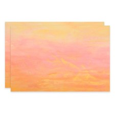 4 x 6 Inch Stained Glass Sheets, 2 Sheets Art Glass, Orange Illusion