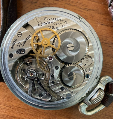 Hamilton GCT 1942 WWII Pocket Watch 24hr 16s 22-Jewel 4992B WORKS