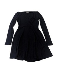 Urban Outfitters Blue Wrap Sweater Dress Medium Long Sleeve V-Neck Mini Knit