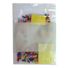 Reclosable Bag, Zip Seal, 12 In L, 9 In W, 4 Mil Thick, Low Density
