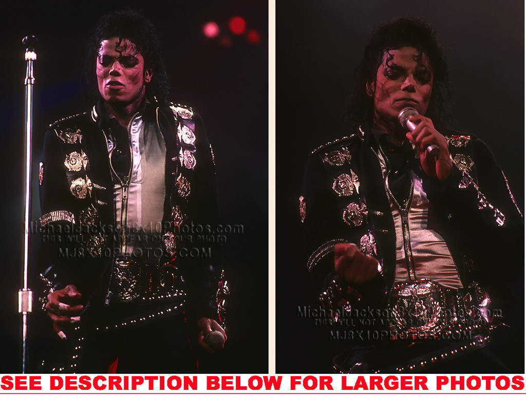 MICHAEL JACKSON 1987 BAD TOUR ONSTAGE 2xRARE8x10 PHOTOS | eBay