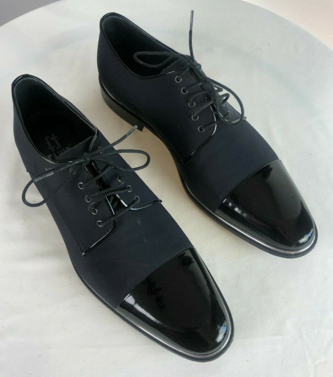 SAOLA [Scarpe eleganti uomo FT FLWR] taglia US10 EU44 Oxford nero opaco e vernice