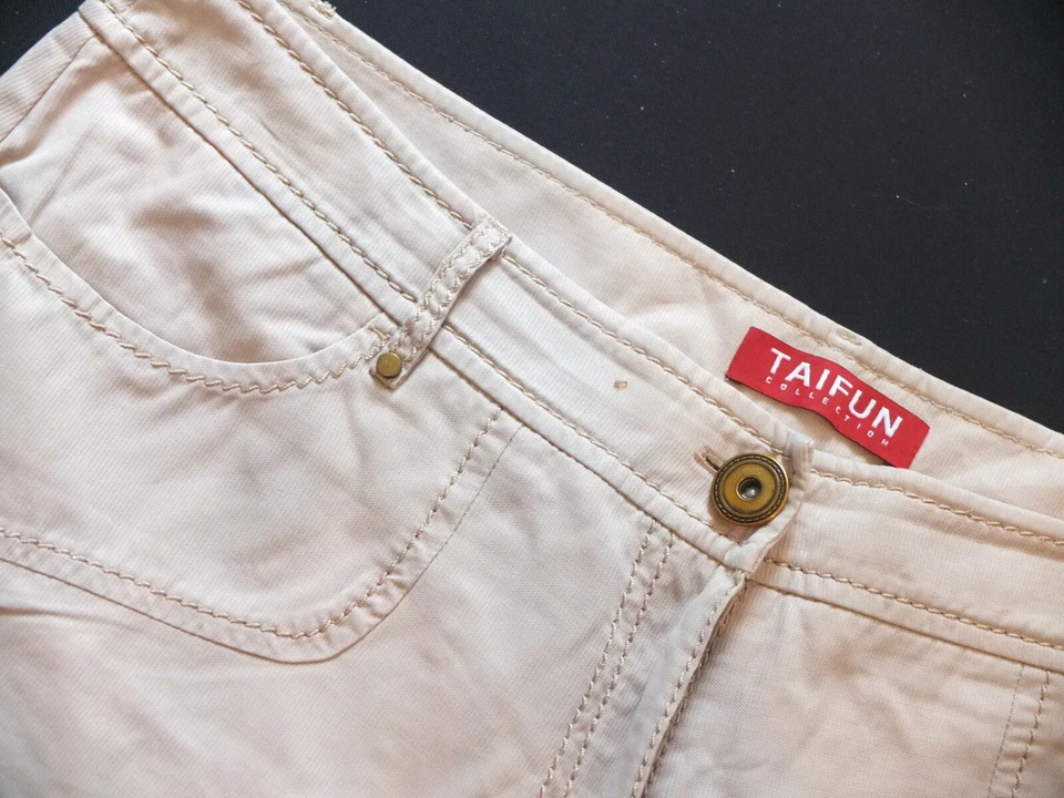 Pantalones de verano para mujer Typhoon talla 44 top beige Foto 3 de 4