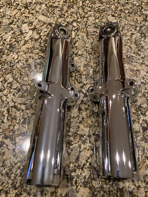 Harley FORK LEGS STREET GLIDE SINGLE DISC 2014 23 Chrome sliders EXCHANGE