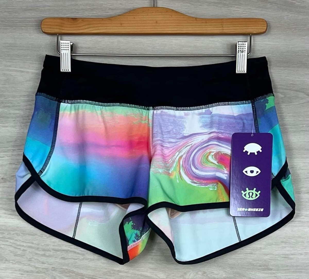 ユー Lululemon Speed Short Size 4 2014 Seawheeze 🦄🌈 Sky To Seawheeze