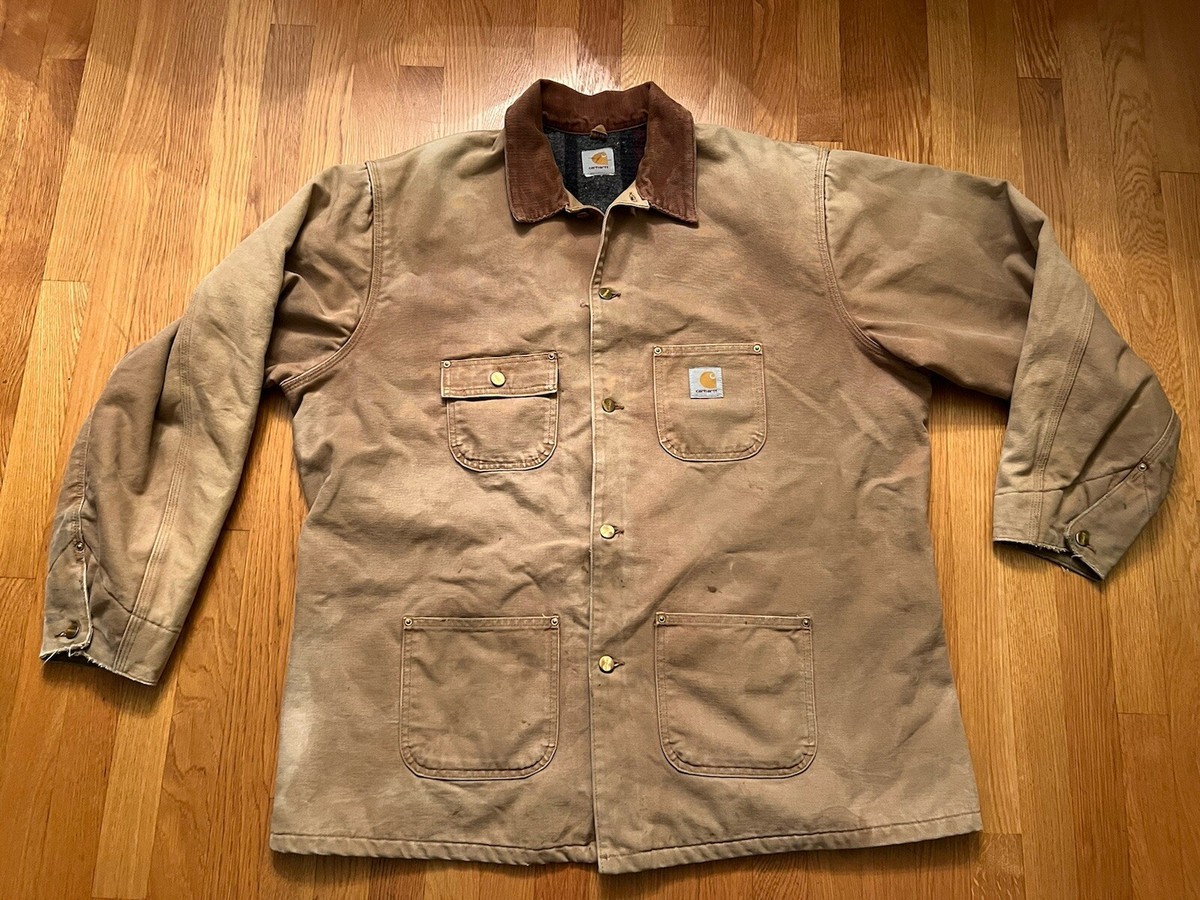Vintage Carhartt Blanket Chore Jacket Ranch Barn Coat Mens (See