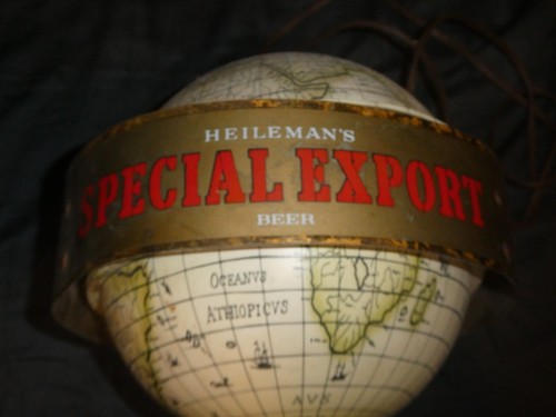 Vintage Heileman's Special Export Bier drehender leuchtender Globus Schild AUSGABEN LESEN - Bild 2 von 6